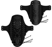 Riesel Design Schlamm:Pe velosipēda dubļusargs, ieskaitot kabeļu saites un 2 uzlīmes MTB dubļusargam / stilīgs velosipēda aizsargs un moderns kalnu velosipēda dubļusargs jebkura izmēra velosipēdam