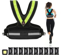 Svara veste sievietēm Weighted Vest sportam un skriešanai ar atstarojošu LED jostu un ārējo lukturi Svara veste Regulējama treniņu veste līdz 4,5 kg vai 9,07 kg