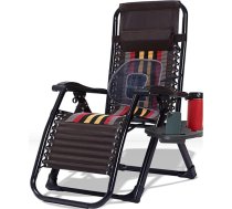 Generic Zero Gravity Chair Regulējams atzveltnes krēsls ar dzērienu turētāju un spilvenu lietošanai telpās un ārpus telpām, terases krēsls, saliekamais krēsls, baseins, pludmale, kempings, tērauda rāmis (krāsa: A + spilvens)