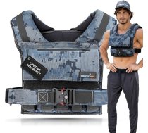 Vīriešiem un sievietēm piemērota regulējama svara veste – treniņu svara veste fitnesam, skriešanai, spēka treniņiem, vingrošanai un krusttreniņiem