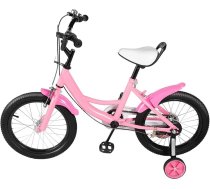 Bērnu velosipēds, 16 collu velosipēds zēniem un meitenēm, bērnu velosipēds ar stabilizatoriem, regulējams sēdeklis, piemērots bērniem vecumā no 5 līdz 8 gadiem