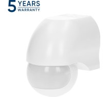 Kustības sensors 180st, vertikāla un horizontāla regulēšana, IP44, 1200W, balts