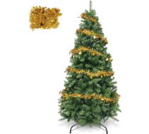 YEAUPE PRO Mākslīgā Ziemassvētku eglīte ar metāla statīvu, Ziemassvētku eglīte, PVC eglīte ar 800 zaļām galotnēm, mājām, birojiem, veikaliem un viesnīcām (180 cm, zaļa)