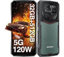 DOOGEE DK10 āra mobilais tālrunis 5G - 512 GB + 32 GB Dimensity 8020,64 MP nakts redzamība + 50 MP x 3 četrkāršā kamera 6,67 collas 120 Hz āra viedtālrunis bez līguma, 120 W/5150 mAh IP68 Android Dual SIM/WiFi