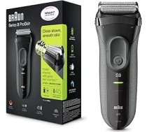 Braun Series 3 ProSkin 3010s uzlādējams elektriskais skuveklis vīriešiem Wet & Dry