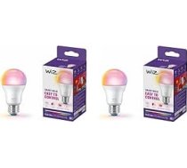 WiZ Bundle 2 x Wi-Fi BLE 100W A60 E27 RGB viedā spuldze Dimmable LED 16M Colors Aplikācija un balss vadība darbojas ar Alexa, Google Home un Apple HomeKit