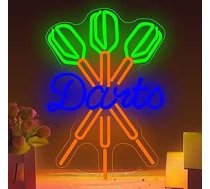 Šautriņu neona zīme Šautriņu spēles neona zīmes Krāsains Dimmable Trīs šautriņas gaismas sienas apdare USB LED zīmes guļamistabai spēļu istaba Man Cave mājas apdare Sienas mākslas dekori