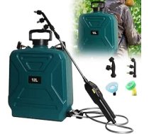 Bostar Spiediena smidzinātājs 12 litri ar 4 miglas sprauslām, spēcīgāks elektriskais augu smidzinātājs muguras smidzinātājs ar USB uzlādējamu rokturi dārza zāliena augu aizsardzības tīrīšanai