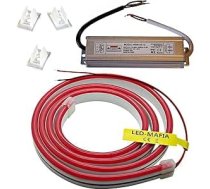 12 V / 230 V (barošanas avots) LED sloksnes gaisma Zemgaldiņa apgaismojums Pirts lampa Silti balta