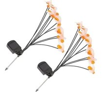 MILISTEN 2 Stück Solar Bienen Gartenleuchten 10 Flammig Wetterfeste Solarlampen mit Automatischer Dämmerungsschaltung Dekorative LED Lichterkette für Terrasse und Rasen