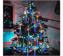 Weihnachtsbeleuchtung Für Draußen 10 LED-Meteorschauer-Lichter Wasserfeste Solar-Weihnachtsbeleuchtung Tropfendes Eiszapfenlicht Zum Einstecken(Color,Solar 50cm)