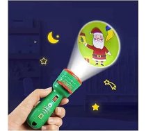 Ziemassvētku projektors lukturītis Halloween Bērnu rotaļlietu kamera projekcijas gaisma Gaismas rotaļlieta Fun Puzzle agrīnā izglītība (zaļa)