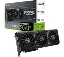 ASUS Prime GeForce RTX 5070 Ti 16GB GDDR7 OC Edition spēļu grafiskā karte (Nvidia GeForce RTX5070 Ti DLSS 4, 2,5 slotu konstrukcija, PCIe 5.0, 3x DisplayPort 2.1b, 1x HDMI 2.1b, PRIME-RTX5070TI-O16G)