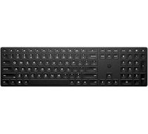 HP 450 programmējama bezvadu tastatūra, QWERTZ vācu izkārtojums, bezvadu 2,4 GHz, pilna izmēra, 20+ brīvi piešķiramie taustiņi, akumulatora darbības laiks līdz 20 mēnešiem, ergonomiska, melna