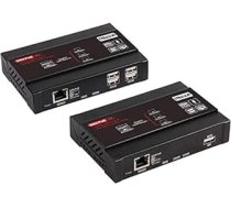 TreasLin HDMI KVM USB paplašinātājs 4K ar 30 Hz KVM pār IP pa CAT5e/6, no viena līdz daudziem POE, 328 ft (100 m), uztvērējs ar USB 2.0 portu, 4 Supper HD Lossless A/V KVM Extender ar īpaši zemu latentumu