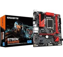 GIGABYTE B760M Gaming pamatplate - atbalsta 14. paaudzes Intel Core procesorus, 6+2+1 fāzes digitālais VRM, līdz 8000 MHz DDR5 (OC), 2X PCIe 4.0 M.2, 2.5GbE LAN, USB 3.2 Gen 1