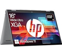 HP Envy x360 2-in-1 konvertējams klēpjdators AMD Ryzen 5 8640HS AI optimizēts 16 collu WUXGA skārienjūtīgais ekrāns 16 GB RAM 512 GB SSD AMD Radeon grafiskais bloks Windows 11 Home QWERTZ Copilot Key Silver