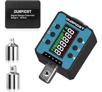 DURFICST Digitālā griezes momenta atslēga, 1/2 collas digitālais griezes momenta adapteris ar skaņas un gaismas signālu, digitālās griezes momenta sprādzes, diapazons 6-200 N.m, piemērots automašīnām, velosipēdiem, motocikliem