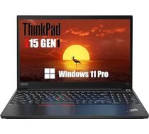 Lenovo Thinkpad E15 Gen 1 biznesa klēpjdators, 15,6 collu FHD (1920 x 1080), Intel Core i5-10210U, 16 GB RAM, 256 GB SSD, Japānas QWERTZ tastatūra, Windows 11 Pro (atjaunots)