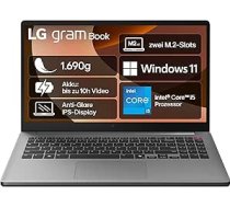 LG, 15,6 collu, gramBook, LG piezīmjdators, 39,6 cm, Intel i5, 16 GB DDR4, 512 GB Dual SSD, 1920 x 1080, HD Audio ar Dolby Atmos, 15U50T-G.AA56G