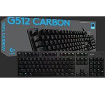 Logitech G512 mehāniskā spēļu tastatūra, GX-Brown taktilo slēdži, LIGHTSYNC RGB apgaismojums, USB cilpa, alumīnija korpuss, programmējami F- taustiņi, portugāļu QWERTY izkārtojums, melns