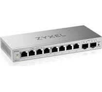 Zyxel tīkla slēdzis 8 pieslēgvietu | Web pārvaldāms gigabitu LAN slēdzis | 2X SFP pieslēgvietas | QoS, saiti agregēšana, VLAN, IGMP Snooping | Bez ventilatora | Galda dators [GS1200-10v3]