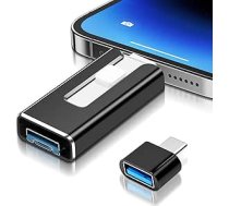 USB zibatmiņas karte 256 GB iPhone, 4 in 1 USB atmiņas karte iPhone / iPad / Android mobilajam tālrunim / datoram, USB 3.0 ātrgaitas zibatmiņas karte, Plug and Play - fotoattēlu un video dublējums, melna