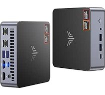 NiPoGi AM21 Mini PC АMD Ryzen 7 8745HS (8C/16T, līdz 4,9 GHz), 32 GB DDR5 5600 MHz, 1 TB M.2 NVME SSD Mini galddators -11 Pro, ĀMD Radeon 780M, 4K Quad Screen Display, 2X HDMI, DP, WiFi 6