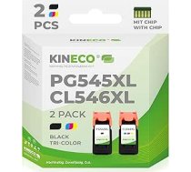 Kineco PG545 CL546 XL PG-545XL CL-546XL Multipack saderīgs ar Canon printera kasetne 545 546 XL priekš Pixma MX495 TR4550 TR4551 MG2550s MG2555s TS3150 TS3151 TS3350 MG3055 0 0 MG3051 (melna +