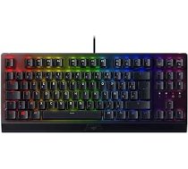 Razer BlackWidow V3 Tenkeyless (zaļie slēdži) - mehāniskā kompakta spēļu tastatūra (mehāniskie klikšķu slēdži, bez taustiņu formāts, programmējami taustiņi) AZERTY tastatūra, melna
