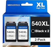 Savietojamas tintes kasetnes Canon PG-540 XL/CL-541 XL - Multipack (melnas un krāsainas) priekš Pixma MG3650/MG3550/MG4250, MX475/MX535/MX395, TS5150/TS5151 (2, melnas)