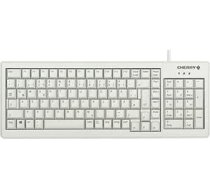 CHERRY G84-5200 XS, kompakta tastatūra ar ciparu tastatūru, vācu izkārtojums (QWERTZ), vadu (USB-A ports), mehāniskie ML slēdži, gaiši pelēka krāsa