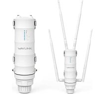 WAVLINK AC1200 Āra tīkla pagarinātājs/maršrutētājs, IP65 ūdensnecaurlaidīgs WiFi retranslators ar pasīvo/aktīvo POE, atbalsta Fat/Fit AP, Dual Band 5G+2.4G, 4x7dBi Omni antenas