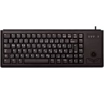 CHERRY G84-4400 Kompakta tastatūra ar trekbolu, franču izkārtojums (AZERTY), vadu (USB ports), 2 peles pogas, mehāniskie ML slēdži, melna
