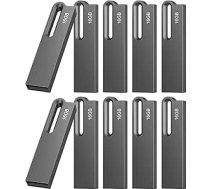 USB zibatmiņas zibatmiņas disks 16GB 2.0 USB zibatmiņas disks Memory Stick High Speed Sticks Metal Waterproof Memory Flash Drive iOS Android mobilajam tālrunim Linux Pad Laptop Black Pack of 10