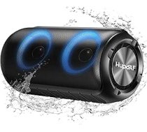 Bluetooth skaļrunis ar gaismu, 2026 Music Box, pārnēsājams Bluetooth skaļrunis ar 52 mm diametra dubulto skaļruni, dziļi basi, IPX7 ūdensizturīgs āra skaļrunis ceļošanai/pasākumiem/peldēšanai