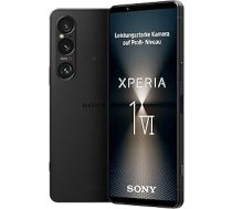 Sony Xperia 1 VI - 6,5 collu 19,5:9 FHD+ HDR OLED 120 Hz, trīskāršs objektīvs ar inovatīvu sensoru un ZEISS, 3,5 mm audio, Android 14, IP65/68, Dual SIM, melns