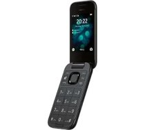 Nokia 2660 Flip telefons ar 2,8 collu displeju, 4G savienojumu, saderību ar dzirdes aparātu (NAS), iebūvētu kameru, MP3 atskaņotāju, bezvadu FM radio un klasiskajām spēlēm (Dual SIM) - melns