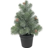 Mākslīgā mini egle ar čiekuriem džutā 38 cm Dekoratīvā maza Ziemassvētku eglīte Ziemassvētku eglīte Mākslīgā eglīte Mākslīgā eglīte Dekoratīvie koki Skujkoki X'Mas Mazā Ziemassvētku dekorēšana Adventes dekorēšana