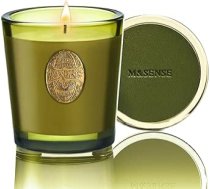 M&SENSE Scented Candle Forest Hut 260 g aromātiskās sveces stiklā, dabīgā sojas svece, 55 stundas degšanas laiks, dāvanu sveces sievietēm un vīriešiem, dāvanu svece