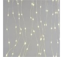 EMOS LED gaismas aizkars, 300 LED pilienu pasaku gaismiņas, 2,9 m garas Ziemassvētku pasaku gaismiņas + 3 m kabelis, ieskaitot barošanas avotu, 8 gaismas režīmi, svinībām, Ziemassvētkiem, silti balta, IP44, iekštelpām un ārpus telpām