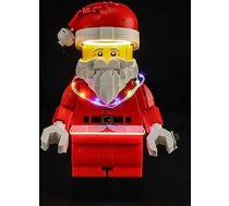 BRIKSMAX LED apgaismojums Lego Lielajai Ziemassvētku vecīša minifigūriņai 40820, saderīgs gaismas komplekts klucīšiem - bez Lego komplekta, Premium dekoratīvā gaisma modeļu veidošanai mājas dekorēšanai, dāvana
