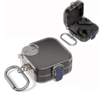 Nothing Buds Pro 2 Schutzhülle für CMF Buds Pro 2, caurspīdīga TPU-kopfhörerhülle mit Karabiner, Bonbonfarben, viegla kopfhörer-Hülle, Rundumschutz für CMF von Nothing Buds Pro 2 (grau)