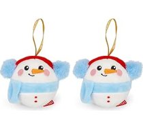 Legami - plīša Oh Oh ornaments Sniegavīrs Ziemassvētku eglīšu rotaļlieta Poliesters 9 x 10 x 4 cm (2 gab.)