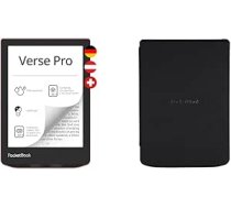 PocketBook e-grāmatu lasītājs "Verse Pro" (vācu versija), 16 GB atmiņa, IPX8, Bluetooth, 15,2 cm (6 collu) E-Ink Carta displejs - Passion Red & priekš PocketBook Verse un Verse Pro - melns