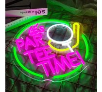 NOXET Tas ir PAR TEE TIME neona zīmes Golfs neona zīme sienas dekoru zaļš rozā LED Golfs neona zīme Dimmable Wall Sign Neona gaismas zīme guļamistabai Sporta istaba Man Cave Club Party Neona zīme