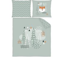 Herding Babybest Nordic Forest gultas veļa bērnu gultiņai, spilvendrāna 35 x 40 cm, segas pārvalks 80 x 80 cm, ar aplokšņu aizdari, 100% kokvilna