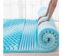 EGO Home Soft Mattress Topper 160 x 200 cm - 5 cm augstuma lēts putu matrača pārvalks, ideāli piemērots viesiem, studentiem un kā papildu guļamvieta, Oeko-Tex sertificēts
