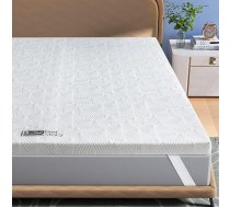 BedStory Cietais matrača pārvalks 90 x 200 cm - 5 cm augstums Divi cietības līmeņi H3 un H4 matrača pārvalks, 7 zonu matrača pārvalks, izgatavots no aukstajām putām, matrača pārvalks Box Spring gultai, treilerim, dīvāna gultai