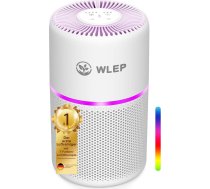Gaisa attīrītājs guļamistabai ar apgaismojumu, 360° gaisa plūsma, H13 HEPA filtrs (99,97 % efektivitāte), 4 ātrumi, CADR 90m³/h, taimeris, 2000 h filtra darbības laiks